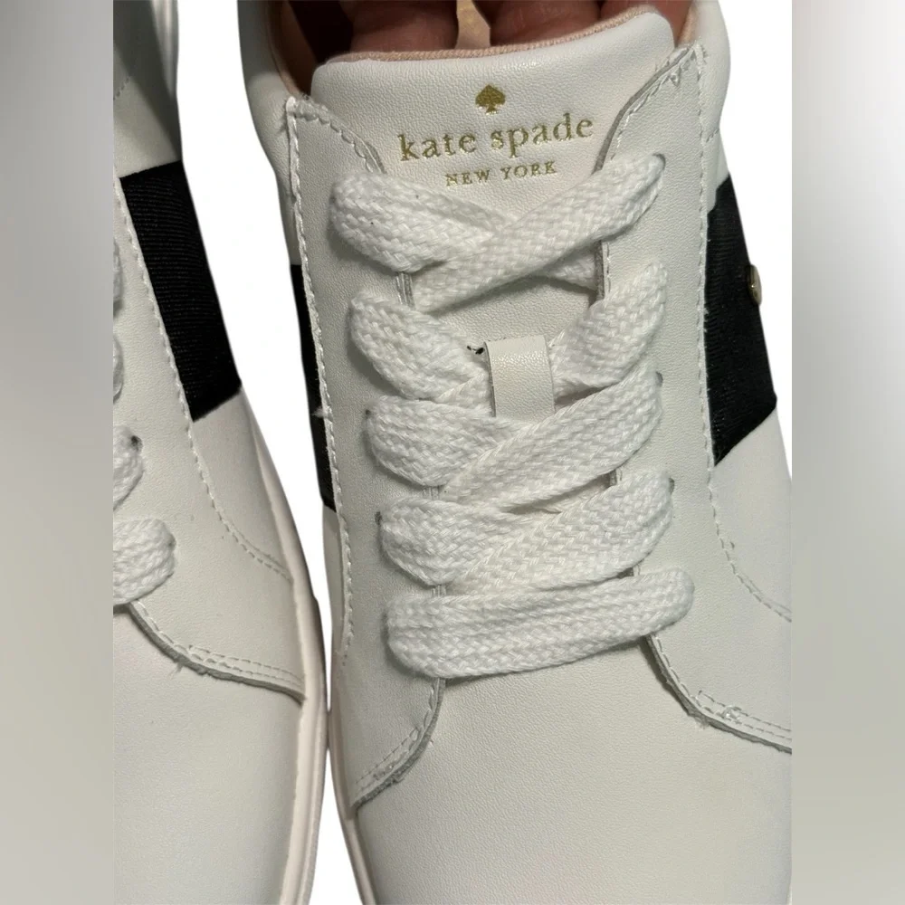 kate spade White and Black Leather Sneakers NWOT